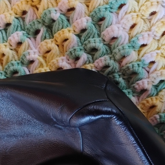 Coach Vintage Black Leather Tote/ messenger large Bag - Picture 4 of 16